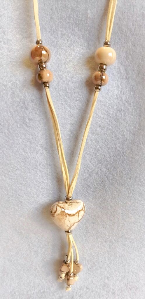 Collana "Calliope" con Cuore in Ceramica