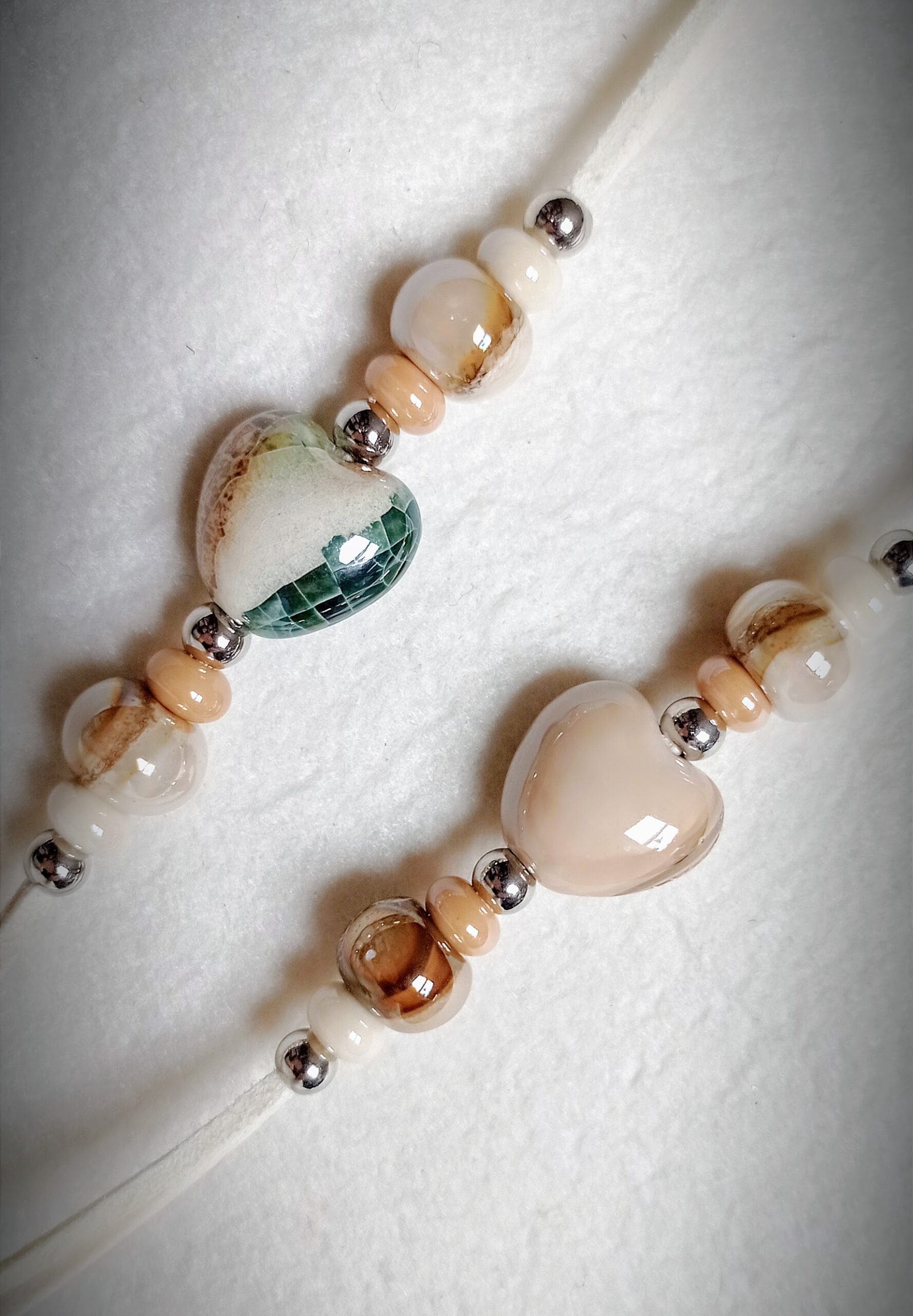 Collana "Calliope" con Cuore in Ceramica - immagine 2