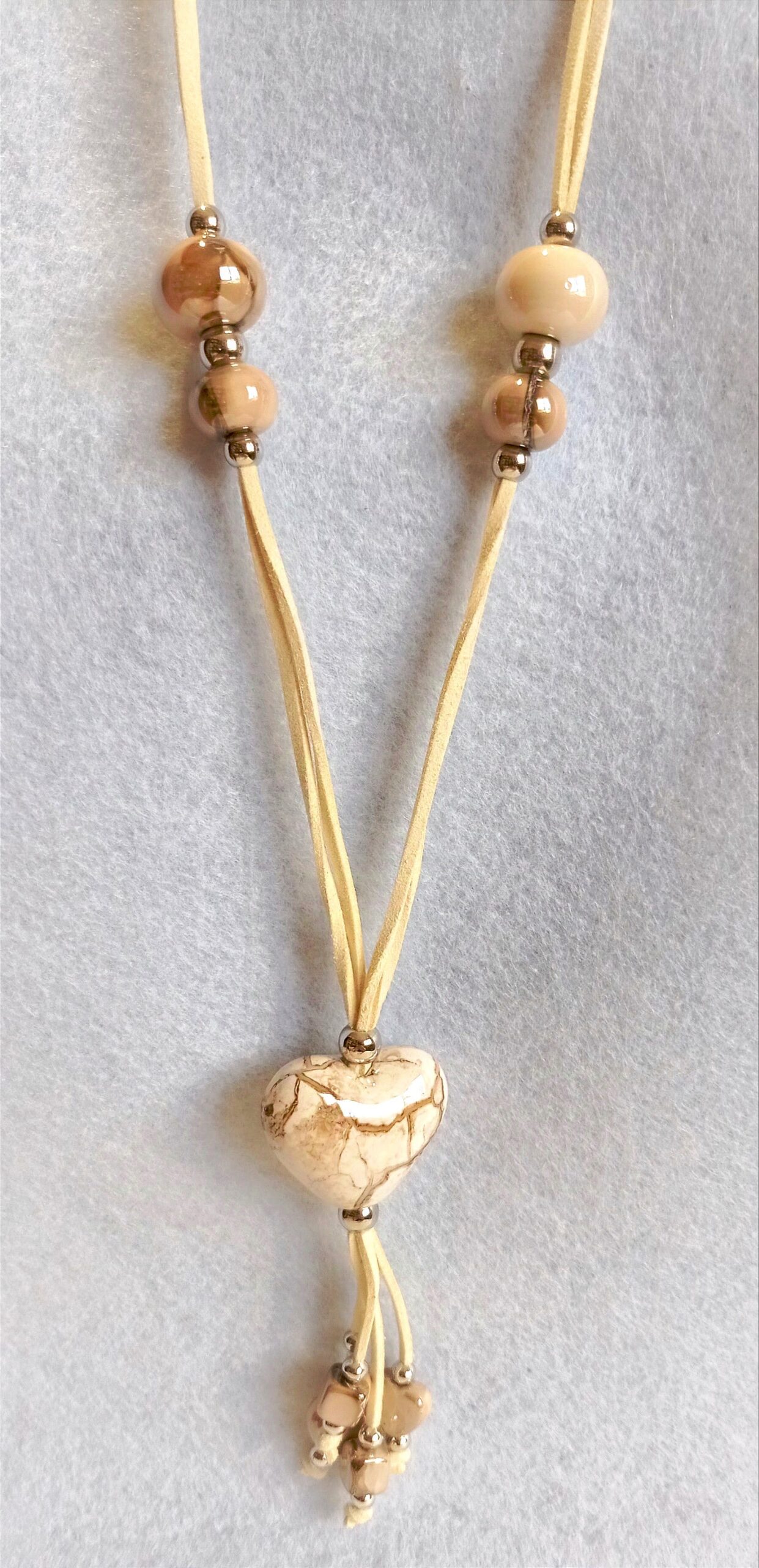 Collana "Calliope" con Cuore in Ceramica