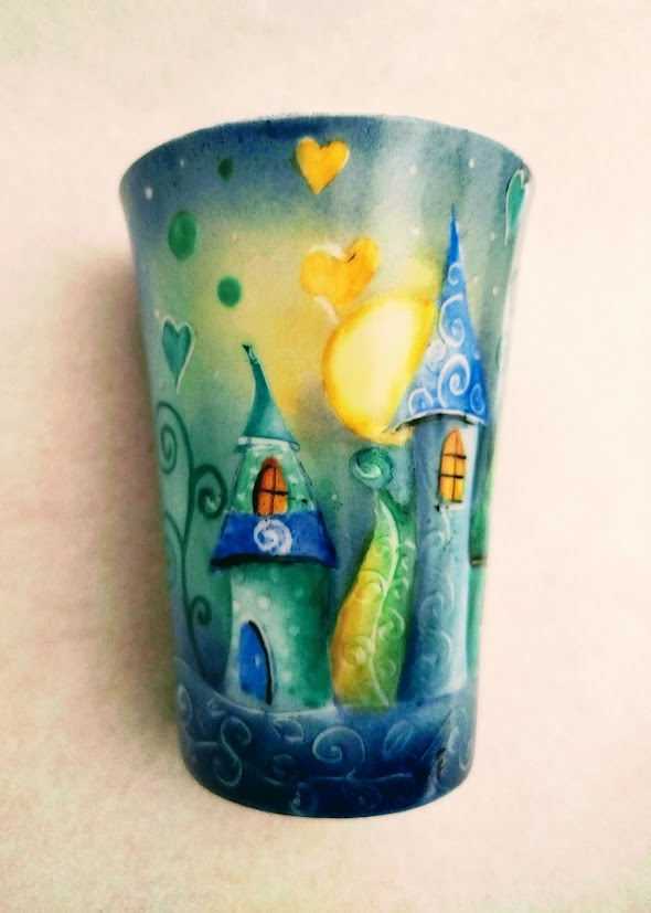 Tazza mug "Borgo dei Sogni" blu - immagine 3